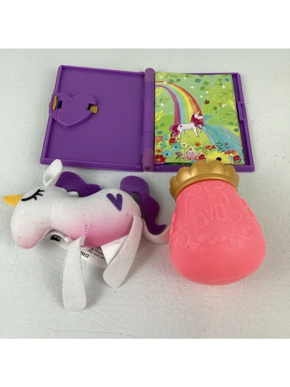 Baby Alive Once Upon A Baby Forest Replacement Book Bottle Unicorn Plush Toy Lot